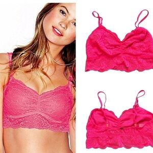 PINK Victoria’s Secret Pink Neon Lace Bralette Size S